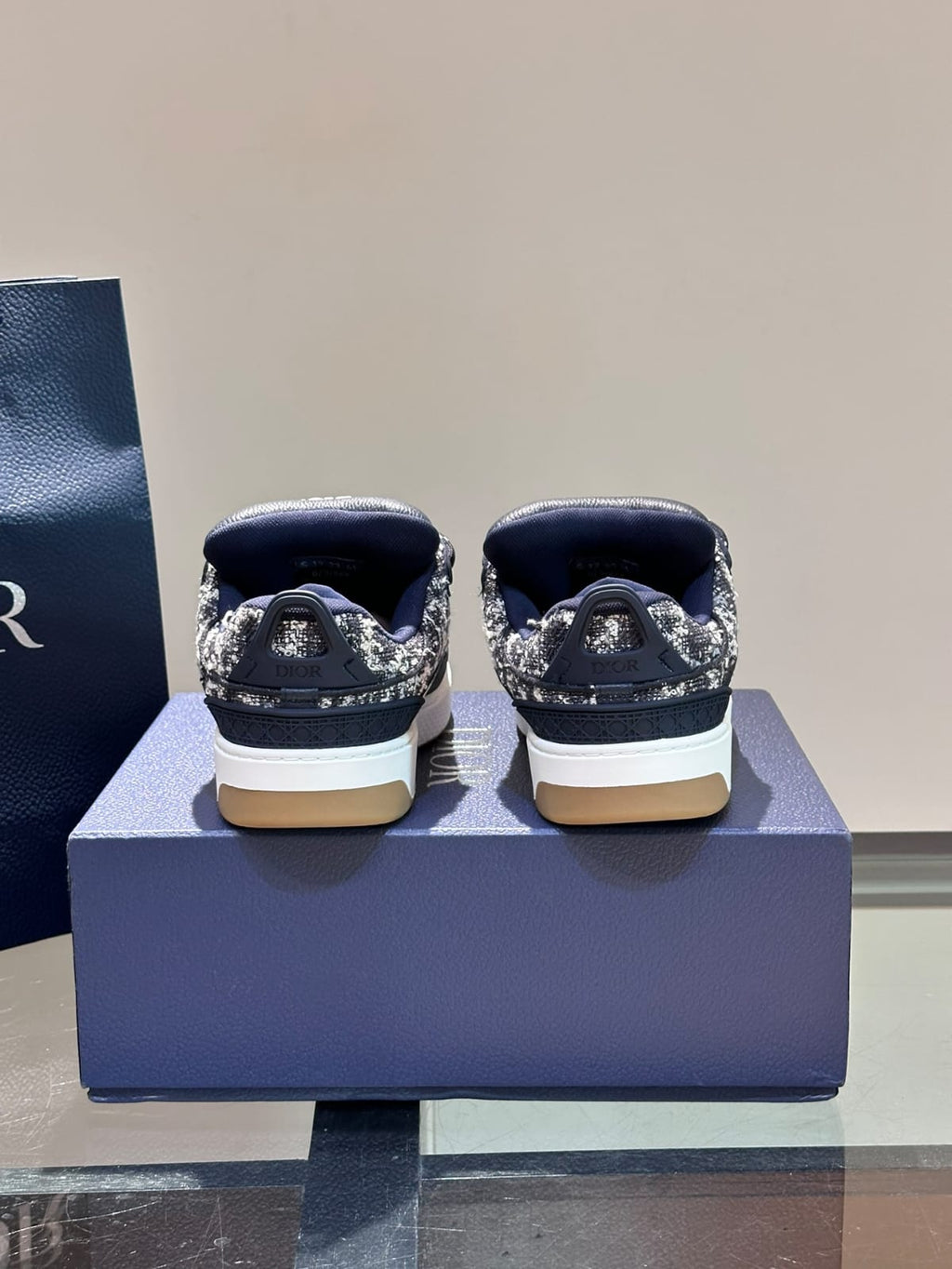 Dior B9S Skater Tweed Navy Blue