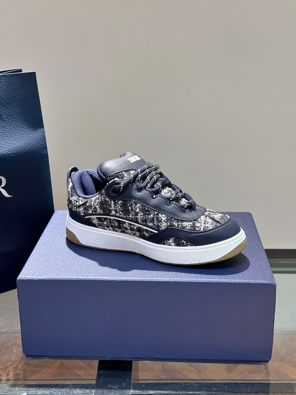 Dior B9S Skater Tweed Navy Blue